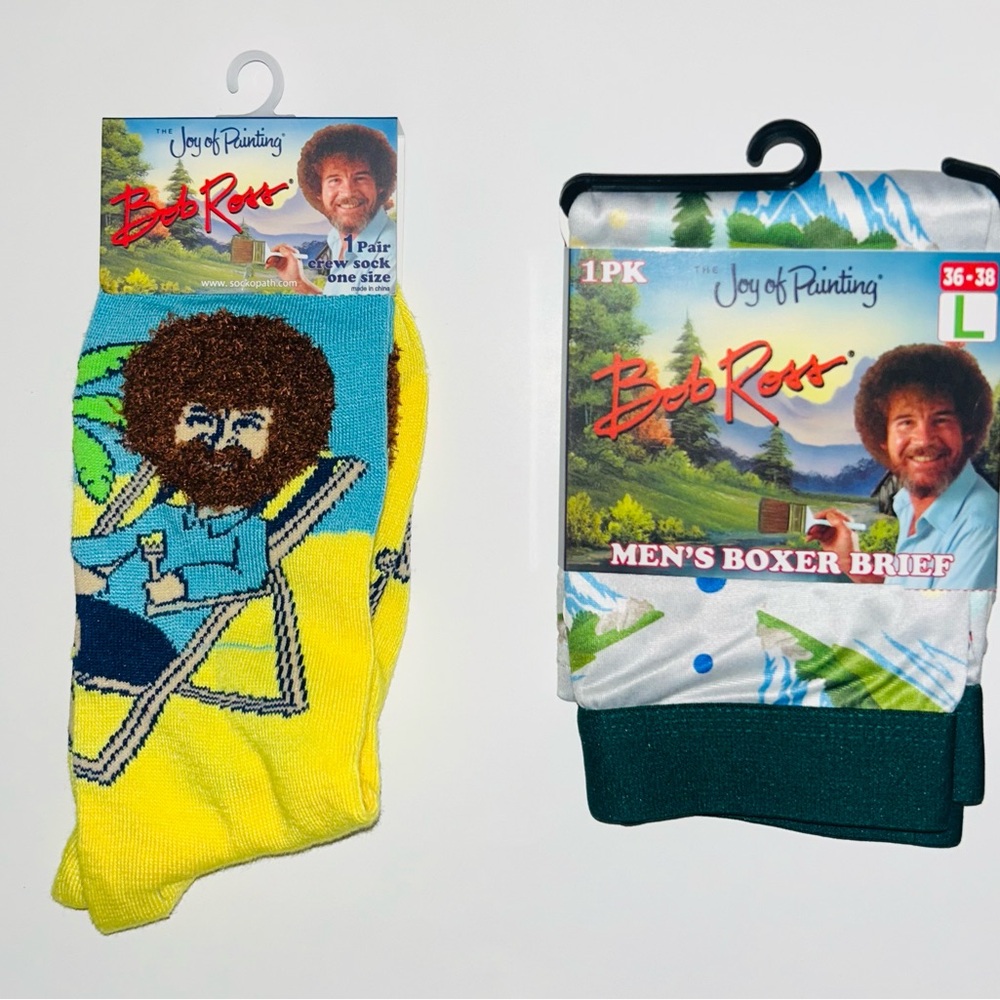 Bob Ross Boxer Briefs Underwear & Socks